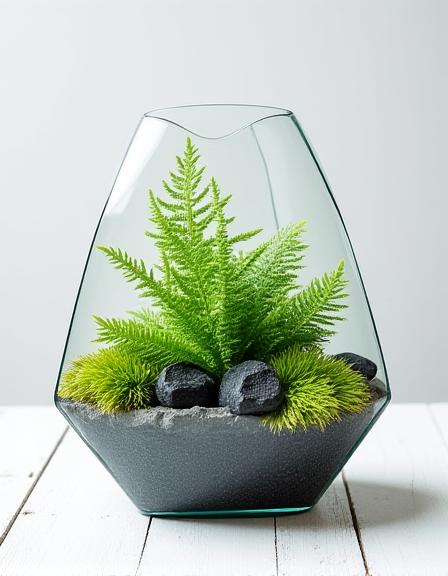ガラスの中に広がる小さな森、テラリウム
