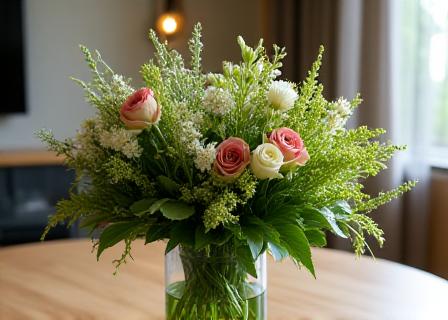 リビングに飾られたスタンダードプランの花箱